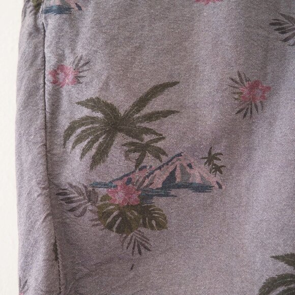 !! Ted Baker London Tropical Palm Tree Print Grey Shorts sz 32 - Picture 4 of 6